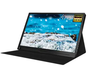 Monitor touch screen de 17 polegadas 1080p, monitores de jogos de computador