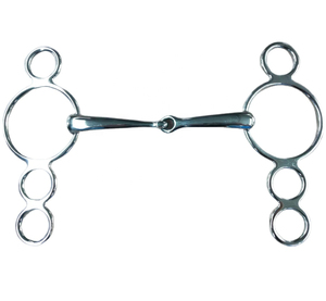 Boquilla de rodillo de cobre de acero inoxidable en línea, broca de mordaza de 3 anillos, equipo ecuestre para montar a caballo - Product Image 2