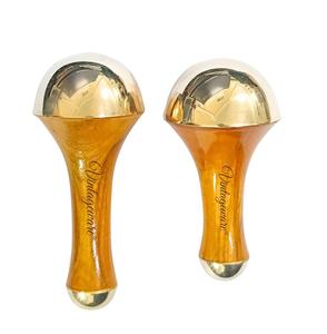 Juego de Masajeadores Kansa de Alta Venta, Masajeador Guasha Personalizado de Doble Cara, Herramientas de Masaje Corporal y de Pies con Combo de Varita Kansa Ayurvédica - Product Image 5