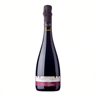 Lambrusco Grasparossa DOC sec, vin mousseux rouge italien rafraîchissant, 750 ml, 6 bouteilles par boîte, de Selva Masacci