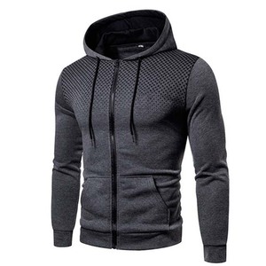 Sweats à capuche en coton à manches longues pour hommes, vente en gros, couleur unie, blanc, personnalisé, Sublimation, imprimé, Zip Up, Gym, Fitness, différentes couleurs - Product Image 6