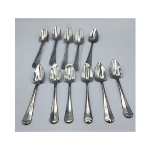Couverts demi-dentelés, ensemble de couverts en acier inoxydable, logo personnalisé, ensemble de cuillères à gratter les fruits en acier inoxydable et à pamplemousse - Product Image 1