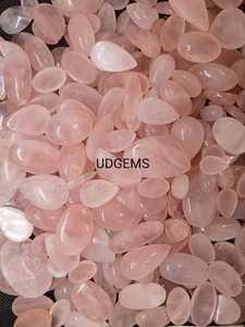 Pierre précieuse polie naturelle de pierre de cristal de quartz rose pour des bijoux et la guérison - Product Image 2