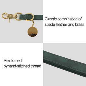 Correa de lujo personalizable para perros, resistente y fuerte, de alta calidad, de cuero duradero liso con poliéster de nailon para entrenar perros - Product Image 4