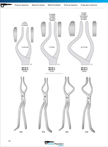 Pinzas de desimpactación Rowe Reposition, instrumento quirúrgico manual, kit quirúrgico Clase I, uso hospitalario y clínico, certificado CE ISO - Product Image 4