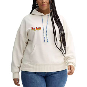 Sweat-shirt et sweat à capuche pour femmes de haute qualité 100% coton Logo imprimé DTG personnalisé Sweat à capuche surdimensionné pour femmes lourd - Product Image 1