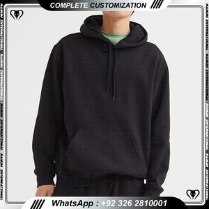 Sweat-shirt en coton épais surdimensionné de luxe 400gsm Logo personnalisé Sweat à capuche en éponge française pour hommes Hiver 460 Gsm Hoodie - Product Image 5