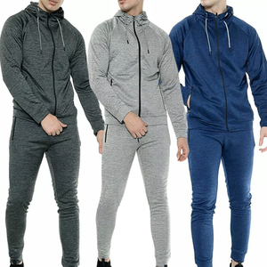 Chándal con capucha ajustado y respetuoso con el medio ambiente para hombre, conjunto de chándal con capucha y cremallera para invierno - Product Image 5