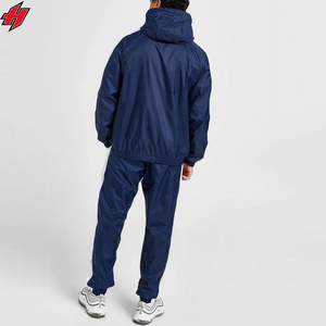 Ensemble coupe-vent deux pièces en polyester léger et pantalon de survêtement en nylon, survêtement coupe-vent design pour hommes, jogging - Product Image 6