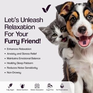 Làm dịu sự lo lắng và căng thẳng thú cưng của bạn trong khi đi du lịch, bắn pháo hoa hoặc thăm bác sĩ thú y với dải chiết xuất tự nhiên làm dịu - Product Image 3
