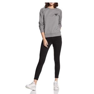 New Look, venta al por mayor, sudadera personalizada con cuello redondo, sudadera con estampado negro para mujer, sudadera de lana de la mejor calidad - Product Image 1