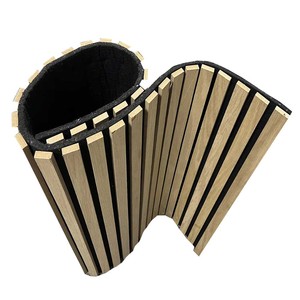 แผ่นไม้วีเนียร์ไม้สำหรับผนังและเพดานแผ่นไม้อะคูสติกแผ่นไม้อะคูสติก MDF ธรรมชาติเป็นมิตรกับสิ่งแวดล้อม - Product Image 1