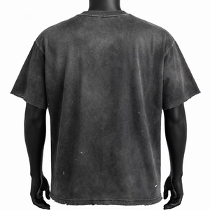 Camiseta de Hombre, Negra, Talla Grande, 100% Algodón Orgánico, Jersey, Manga Corta, Cuello Redondo, Estilo Deportivo, Ecológica, Tejido de Punto Estampado - Product Image 3