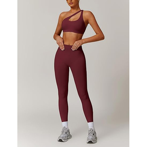 Ensemble de vêtements de sport pour femmes, yoga, soutien-gorge sans couture, leggings extensibles, respirants, taille haute, vêtements de fitness - Product Image 3