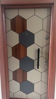 Porte d'entrée extérieure de sécurité anti-effraction en acier inoxydable 304 de qualité supérieure, finition manuelle moderne, fabricant turc