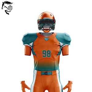 2025 camisetas de fútbol americano de poliéster personalizadas, conjuntos de uniformes al por mayor de alta calidad, mangas cortas, transpirables, características de talla grande - Product Image 3