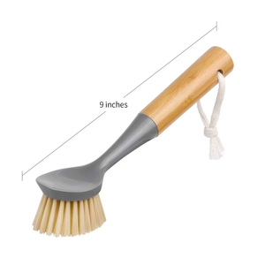 Long <strong>Handle</strong> Kitchen <strong>Scrub</strong> <strong>Brush</strong> for Pots Pans and Sink Cleaning Eco Friendly Bamboo <strong>Handle</strong> Dish <strong>Brush</strong> - Product Image 3