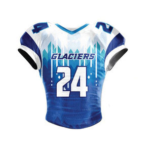 Maillot et pantalon intégrés imprimés par sublimation numérique, uniforme de football américain personnalisable en gros, respirant et antibactérien - Product Image 4