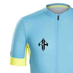 Servicios OEM Camisetas de Ciclismo de sublimación de secado rápido transpirables para hombres Cremallera completa 100% Material de poliéster Premium Alta calidad personalizada - Product Image 4