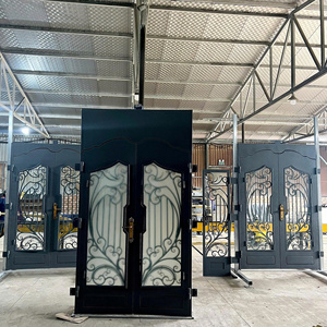 Puerta de Entrada Elegante de Hierro Forjado Impermeable, Tamaño Personalizado, Ofrece Seguridad Superior, Durabilidad Prolongada, Lujosa - Product Image 1