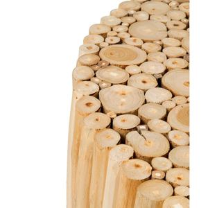 Table d'appoint en bois massif marron industrielle à côté du canapé table vase décorative pour meubles de maison salon chambre bureau décoration - Product Image 2