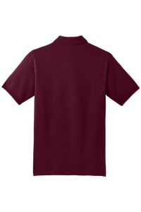เสื้อยืดโปโลผู้ชายน้ำหนักมาก220-280gsm โลโก้ได้ตามต้องการเสื้อยืดกอล์ฟปักลายเสื้อลำลองแบบถักสีพื้น - Product Image 5