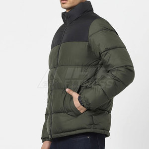 Chaqueta de burbujas estilo urbano para hombre, con capucha, relleno de poliéster, logotipo personalizado, servicio OEM, longitud regular, grosor estándar, venta al por mayor - Product Image 2