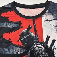 Anime japonais pour samouraï 3D imprimé T-shirt décontracté à manches courtes pour hommes femmes et enfants nouveau pull surdimensionné hauts à la mode