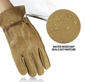 Guantes de cuero suaves y duraderos | Guantes antideslizantes de trabajo de palma para uso industrial pesado - Product Image 5