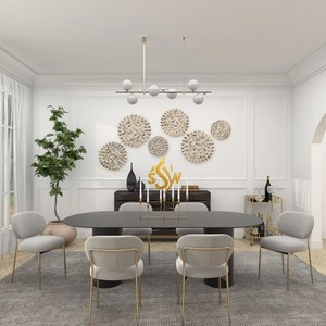 Elegante diseño pared arte oro pulido personalizado único creativo arte interior y exterior boda y Hotel hecho a mano arte colgante de pared - Product Image 6