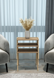 3-Piece <b>Nesting</b> <b>Table</b> Set Modern Stackable Side <b>Tables</b> Wooden - Product Image 4