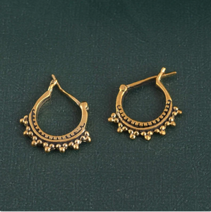 Venta caliente delicado minimalista pequeño Bali Mandala pendiente para niñas y mujeres Anti deslustre y Material no alérgico latón - Product Image 4