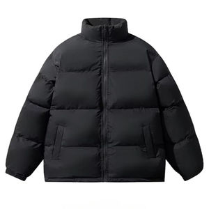 2025, superventas, chaqueta acolchada personalizada para hombre, exclusiva calle principal, patrón de letras de invierno, tela de lona, cuello con capucha levantado - Product Image 3