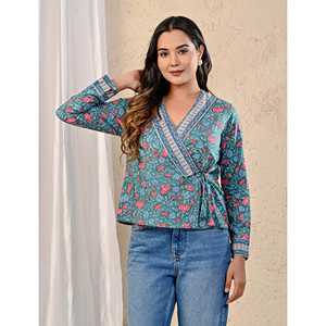 Top Transpirable con Estampado Jaal Verde y Cordones Laterales - Product Image 4