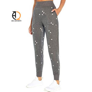 Pantalons de survêtement pour femmes, taille haute, personnalisés, automne, motif uni, pantalons de jogging, taille élastique, ample - Product Image 2