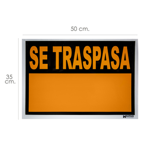 Cartel Se Traspasa 50 x 35 (Alt.) cm. - Product Image 1