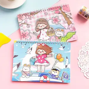 New Product Ideas 2024 Manufacturer LOW MOQ Custom B5 Reusable Adhesive Silicone Release Kids Ins Sticker Book Deco Scrapbook