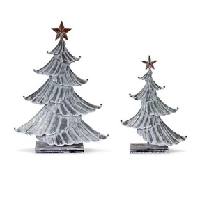 Galvanizado Blanco Lavado Decoración para el hogar Festival de Navidad Usado Granja Árbol de Navidad con soporte - Product Image 6
