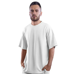 Respirant 100% coton boxy fit t-shirt surdimensionné lourd couleur noire t-shirt surdimensionné pour unisexe - Product Image 2