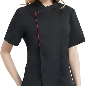 Uniforme profesional de chef de manga corta para restaurante, Hotel, cocina, recepción, uso personalizado, Color y logotipo Unisex - Product Image 1