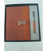 2025 noël/nouvel an Promotion personnalisé A5 taille PU cuir Journal livre relié cahier boucle personnel affaires cadeau ensemble