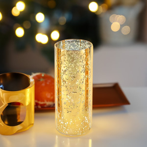 HST0410GS - Gold Speckled Glass <b>Hurricane</b> <b>Candle</b> Shade Chimney Tube [No Bottom] - 4 x 10 - Product Image 4