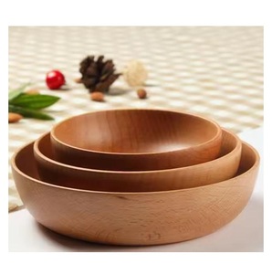Solid Wood Food Mixing <b>Bowl</b> Finest Quality Brown Color <b>Large</b> Size Wood Salad <b>Bowl</b> Kitchen Hotel Ware Solid Wood <b>Serving</b> <b>Bowl</b> - Product Image 2