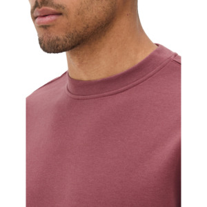 เสื้อสเวตเตอร์คอกลมของผู้ชายเสื้อสเวตเตอร์คอกลมผ้าฝ้าย100% สไตล์ลำลองฤดูหนาวลวดลายทึบปรับแต่งดีไซน์และโลโก้ - Product Image 4