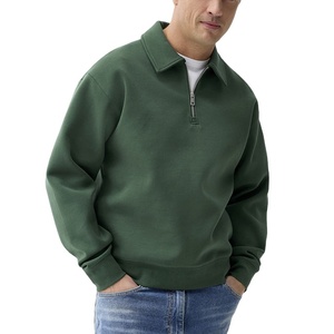 Plus Size Custom High Quality Oversize Zipper-Up Hooded Eco-Friendly Sweatshirt Baggy Neck Plain French Terry <b>Material</b> Men's - Product Image 3
