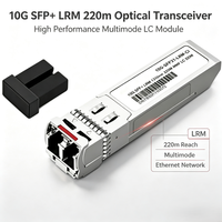 Transceiver Optik 10G SFP+ LRM 220m Modul LC Multimode Berkinerja Tinggi untuk Jaringan Ethernet