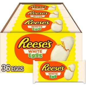 Œufs au beurre de cacahuète et crème blanche REESE'S, paquets de bonbons de Pâques, 1,2 oz (36 unités) - Product Image 1