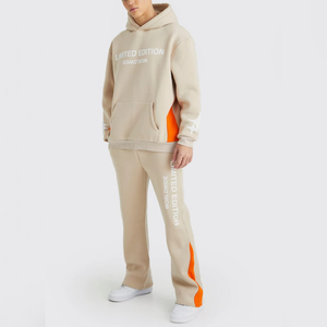Custom Puff Print Pullover Hoodies with Sweatpants High Quality Cotton Fabric Unisex <b>Tracksuits</b> Oem Designs Low Moq <b>Tracksuits</b> - Product Image 1