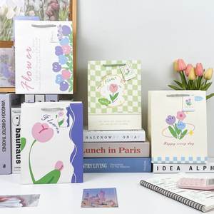 Elegant Tulip Flower <b>Gift</b> <b>Bag</b> | Premium Floral Paper <b>Bags</b>, Eco-Friendly, Durable Handles, Ideal for Weddings, Parties (Style 04) - Product Image 6