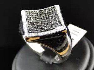 Venta caliente VVS Lab Grown Diamond Sterling Gold Plated Hip-hop Style Ring Test Pass Excelente regalo para hombres Mujeres Direct India - Product Image 3